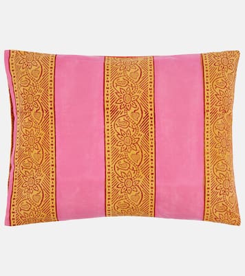 Tea Flower rectangular cotton cushion | Lisa Corti