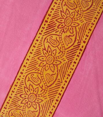 Tea Flower rectangular cotton cushion | Lisa Corti