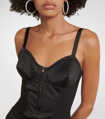 Satin-trimmed bodysuit | Jean Paul Gaultier