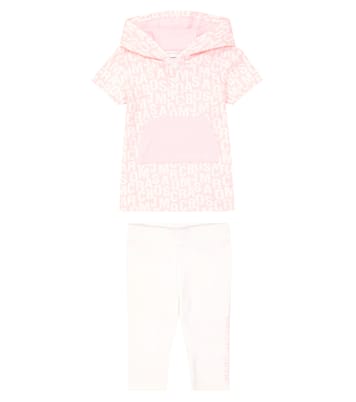 Baby logo cotton hoodie and leggings set | Marc Jacobs Kids