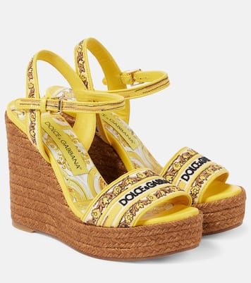 Espadrillas Majolica con pelle e zeppa | Dolce&Gabbana