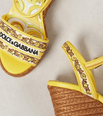 Espadrillas Majolica con pelle e zeppa | Dolce&Gabbana