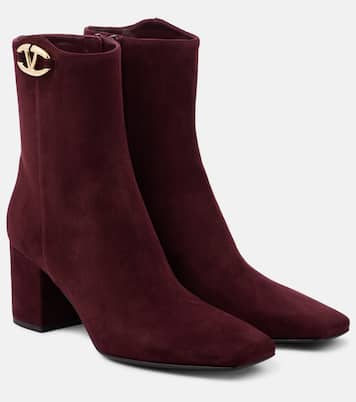 Ankle Boots VLogo The Bold Edition aus Veloursleder | Valentino Garavani