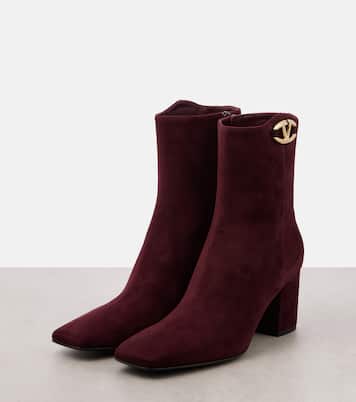 Ankle Boots VLogo The Bold Edition aus Veloursleder | Valentino Garavani