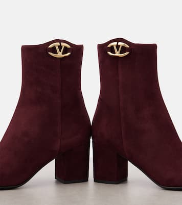 Ankle Boots VLogo The Bold Edition aus Veloursleder | Valentino Garavani