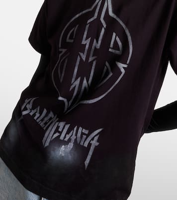Camiseta oversized Metal BB de algodón | Balenciaga