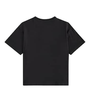 T-shirt in jersey di cotone con glitter | Dolce&Gabbana Kids