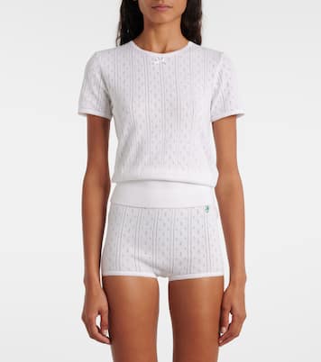 Pointelle cotton and cashmere top | JW Anderson