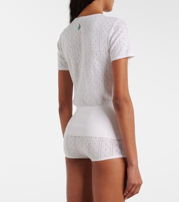 Pointelle cotton and cashmere top | JW Anderson