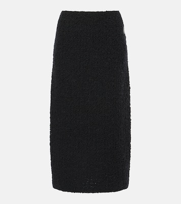 Jupe midi en laine mélangée bouclée | Moncler