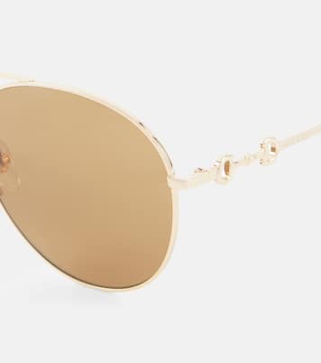 Lunettes de soleil Horsebit aviateur | Gucci