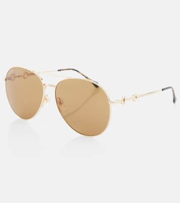 Lunettes de soleil Horsebit aviateur | Gucci