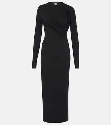 Abito midi asimmetrico in jersey | Toteme