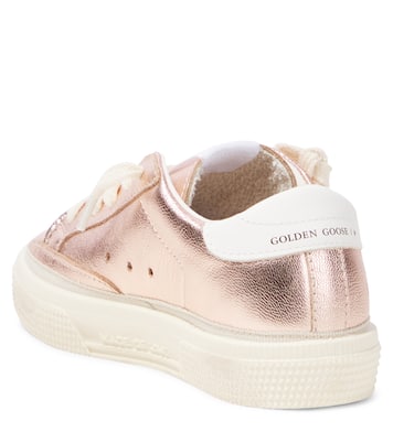 May metallic leather sneakers | Golden Goose Kids