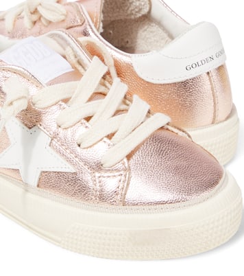 May metallic leather sneakers | Golden Goose Kids