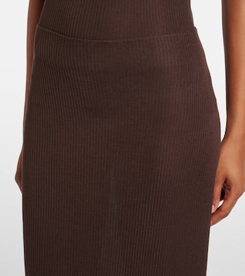 Gonna midi Indira in misto seta | The Row