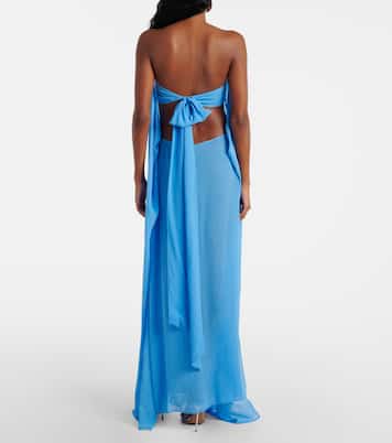 Robe bustier en soie | Christopher Esber