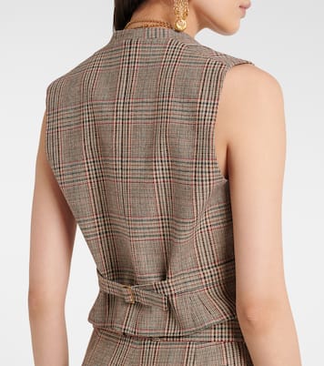 Prince of Wales wool-blend waistcoat | Chloé