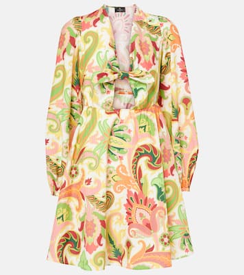 Vestido corto de algodón y seda floral | Etro