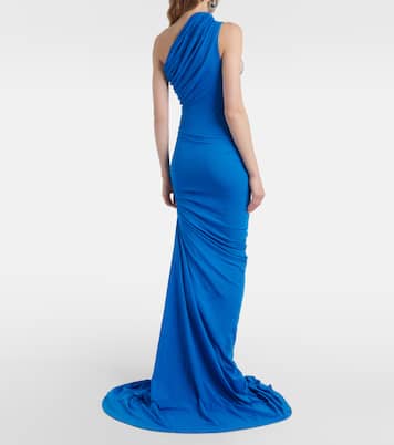 Pillar one-shoulder draped gown | Entire Studios