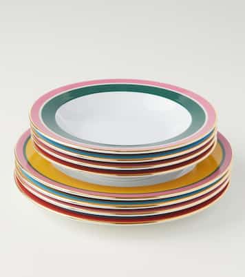 Set of 8 porcelain plates | La DoubleJ