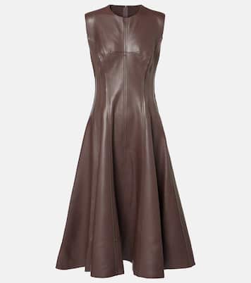 Midikleid Grace aus Lederimitat | Norma Kamali