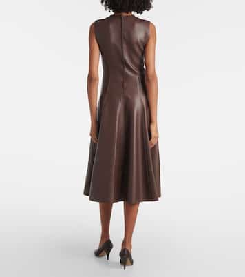 Midikleid Grace aus Lederimitat | Norma Kamali