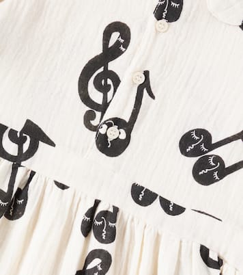 Kleid Notes aus Baumwollmusselin | Mini Rodini