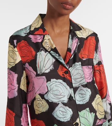 Camicia in seta con stampa floreale | Marni