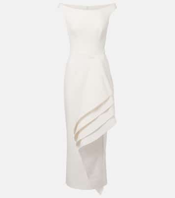 Vestido midi Bree drapeado | Safiyaa