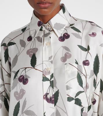 Bedrucktes Hemd aus Seiden-Twill | Stella McCartney