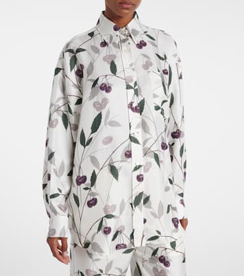 Bedrucktes Hemd aus Seiden-Twill | Stella McCartney
