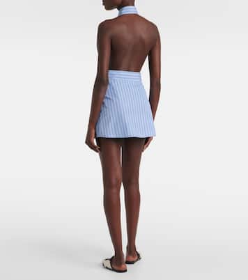 Top in cotone con scollo all’americana | Prada