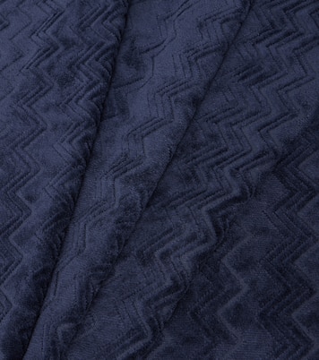Chalk set of 2 zigzag cotton terry towels | Missoni