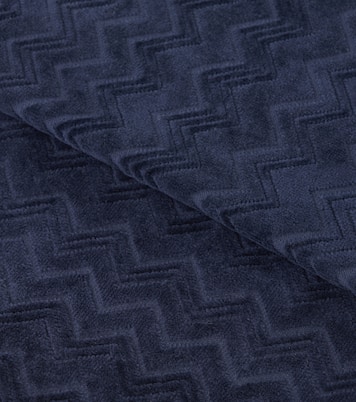 Chalk set of 2 zigzag cotton terry towels | Missoni