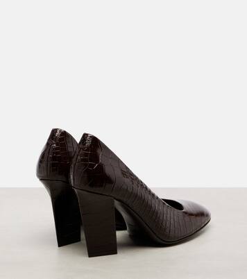Farren 85 croc-effect leather pumps | Jimmy Choo