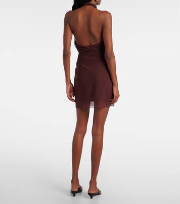 Draped gathered jersey minidress | SIR