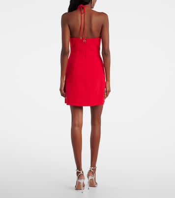 Cameron floral-appliqué crêpe minidress | Rebecca Vallance