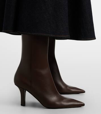 Christine 80 leather ankle boots | Amina Muaddi