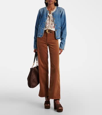 Le Slim Palazzo cotton corduroy wide-leg pants | Frame