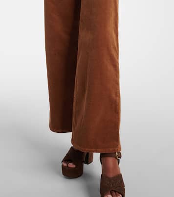 Le Slim Palazzo cotton corduroy wide-leg pants | Frame