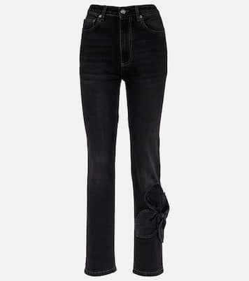 Jeans rectos cropped con lazo | Area