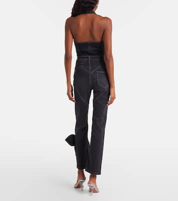 Jeans rectos cropped con lazo | Area