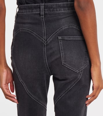 Jeans rectos cropped con lazo | Area