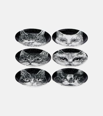 Set de 6 posavasos High Fidelity de porcelana | Fornasetti