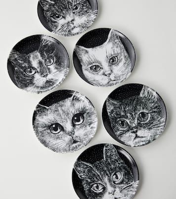 Set de 6 posavasos High Fidelity de porcelana | Fornasetti