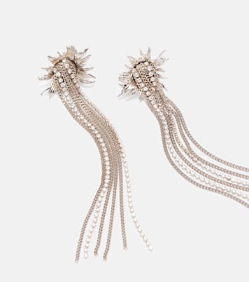 Sunflower embellished drop earrings | McQueen