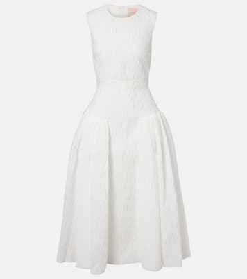 Bridal Aya cloqué midi dress | Roksanda
