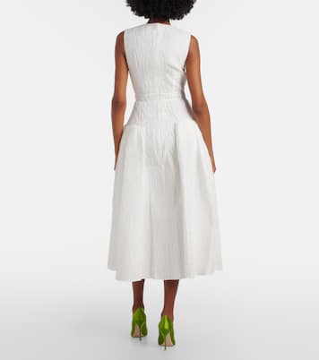 Bridal Aya cloqué midi dress | Roksanda