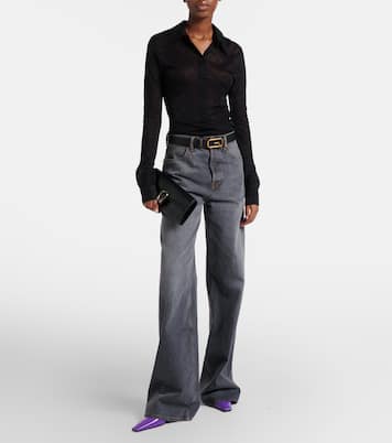 GG sheer lamé shirt | Gucci